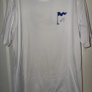 Walter Hagen Golf Pin Flag White Shirt Men's Large XL I'll Take A Shot Golf